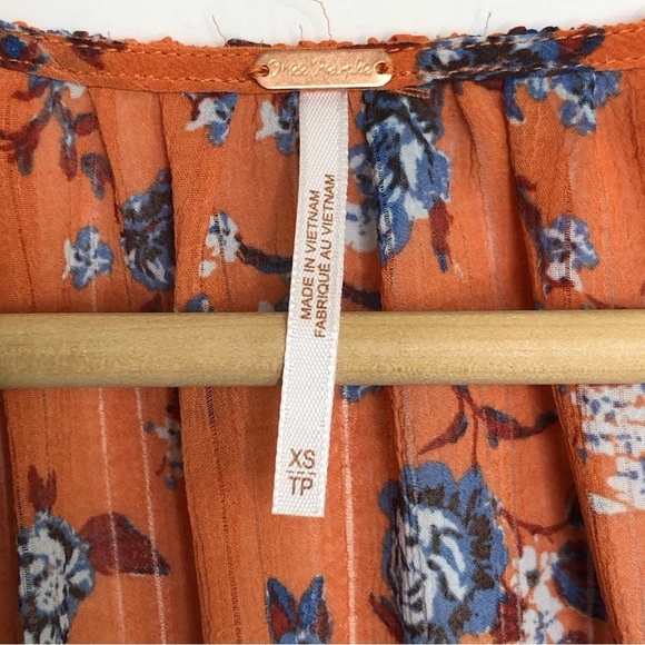 FREE People Blusa final rose floral, V-neck flowers - Picture 7 of 15